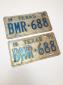 Pair of original 1970 TEXAS licence plates
