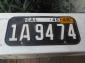 Original 1945 California License Plate, Thru 1946