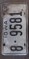 1969 Iowa License Plate