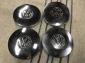 VW Rabbit 13” Steel Wheel Chrome Cener Cap Set