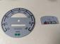 90mph Speedometer and Gas Gauge Face, Gray, NEW