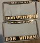 Westminster Bob Witham VW Plate Frames
