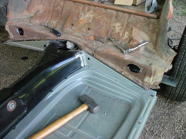 Vw beetle floor pan replacement with on sale body on