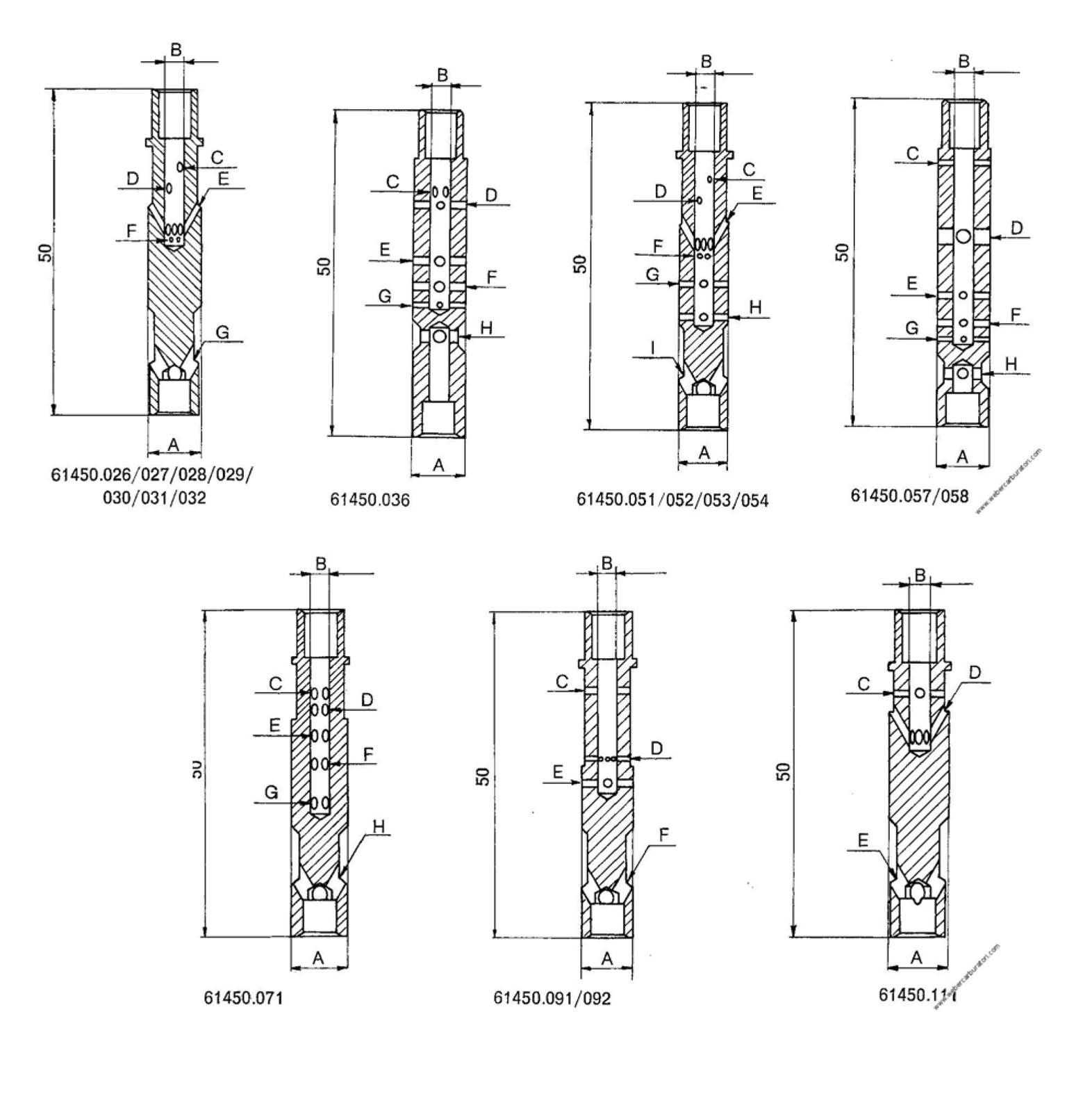 Weber Idf Jetting Chart