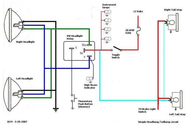 Brake Light Wiring Diagram from www.thesamba.com