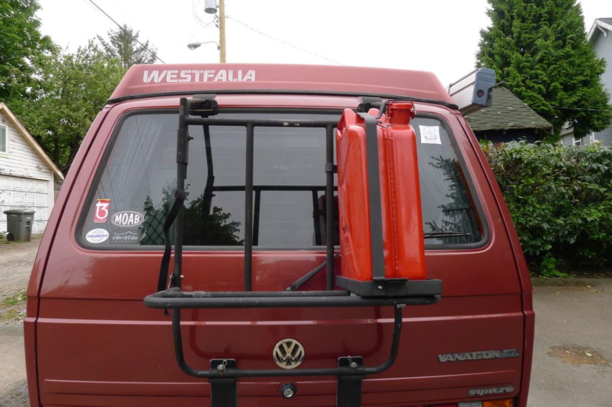 TheSamba Vanagon View topic Paulchen Rack Gas Can Carrier
