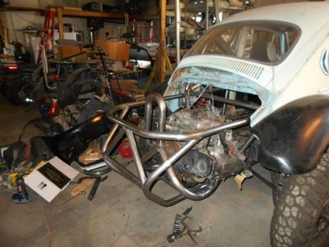 Baja bug shop engine cage