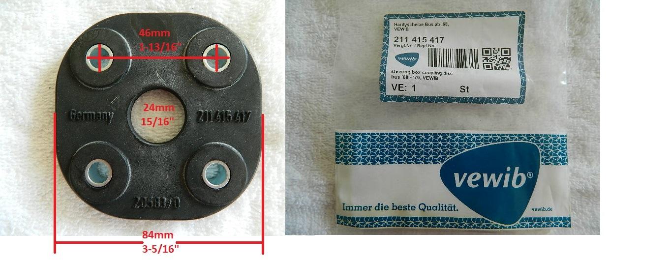 VW OEM Bay window bus steering coupling GERMAN SGF 211 415 417 combi westfalia VW OEM Bay window bus steering coupling GERMAN SGF 211 415 417 combi westfalia