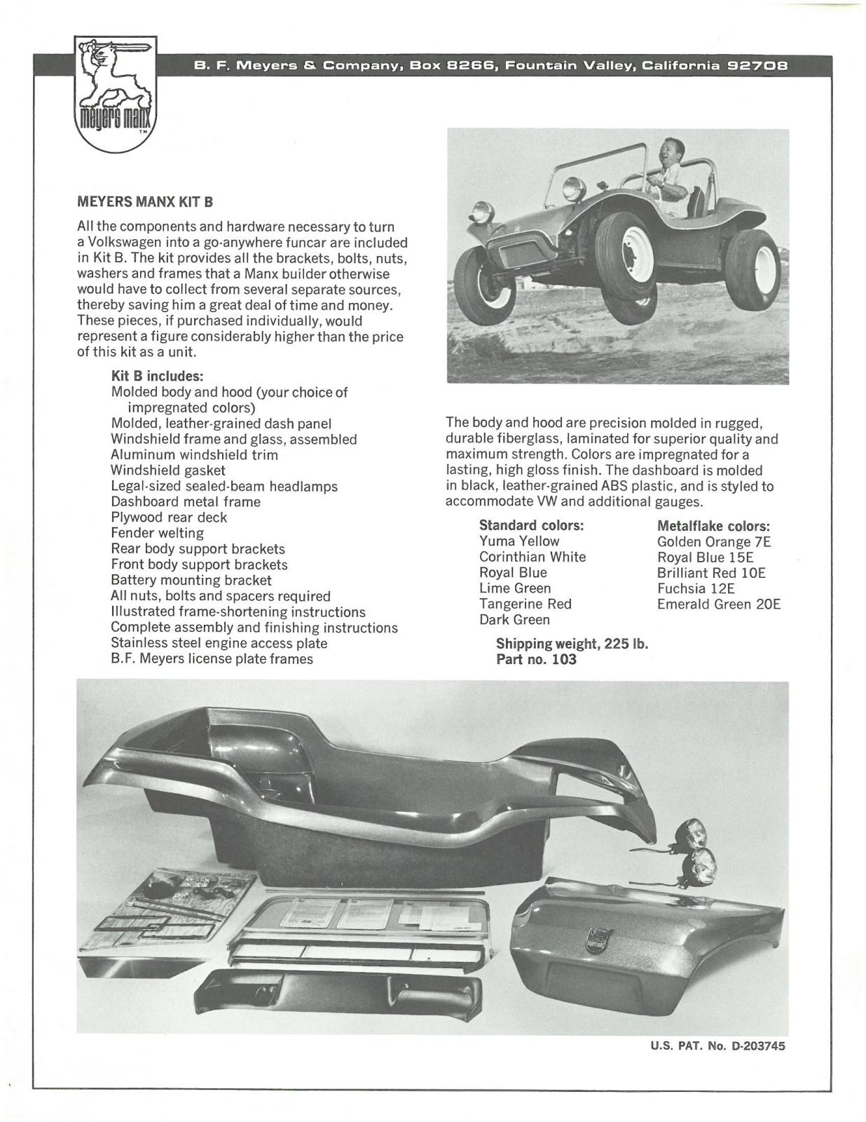 Gallery 1968 Meyers Manx Catalog Version 1