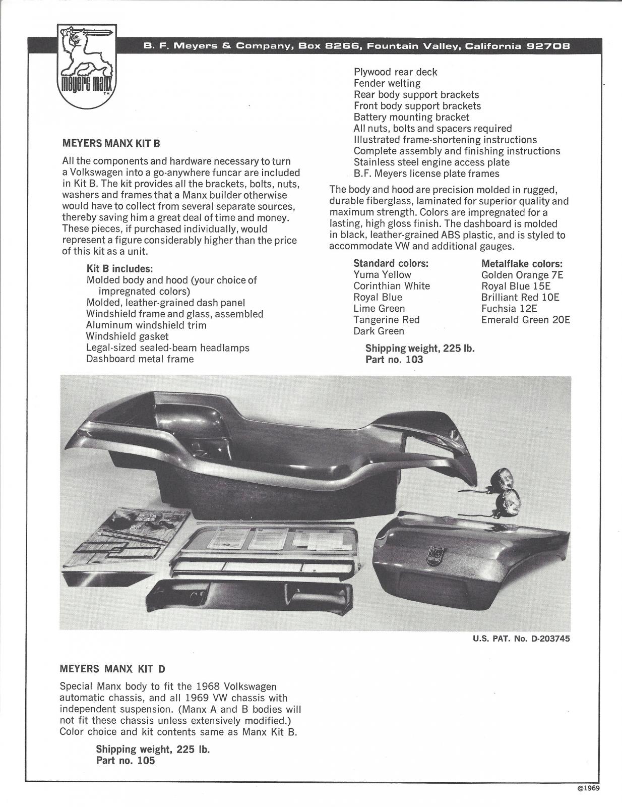 meyers manx dimensions