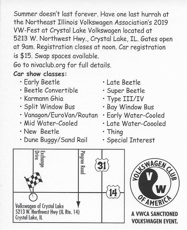 Vw Crystal Lake >> Vw Fest 2019 Sunday Sept 15 Crystal Lake Il Vw Crystal Lake >> Vw Fest 2019 Sunday Sept 15 Crystal Lake Il