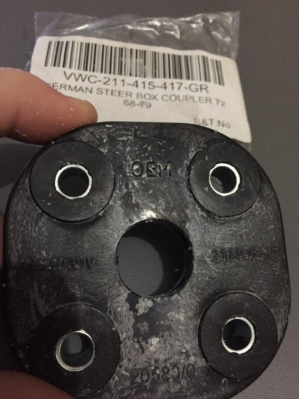 VW OEM Bay window bus steering coupling GERMAN SGF 211 415 417 combi westfalia VW OEM Bay window bus steering coupling GERMAN SGF 211 415 417 combi westfalia