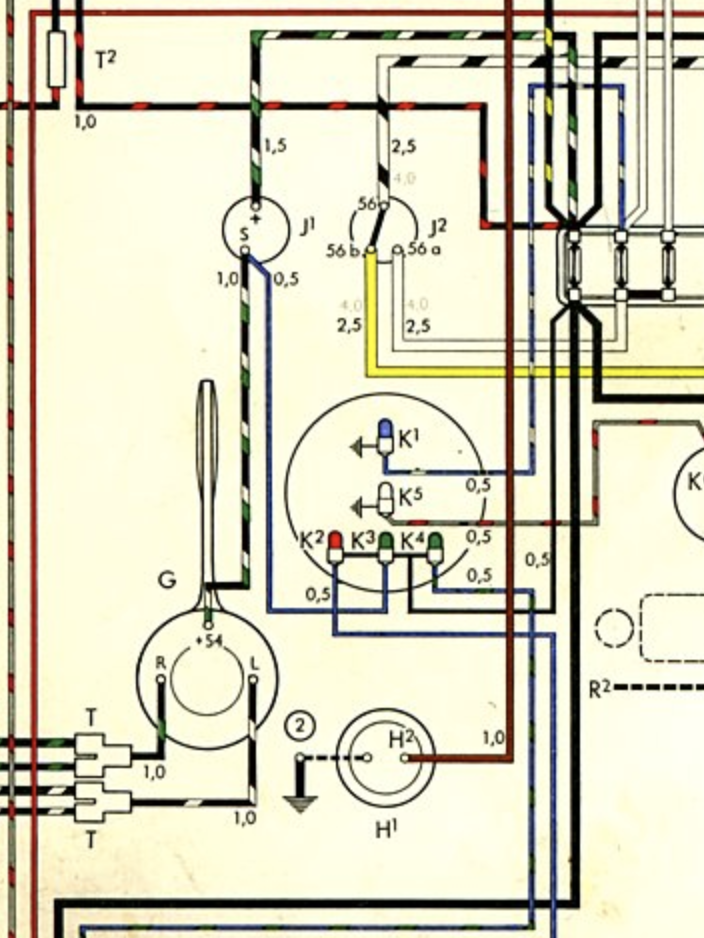 Gallery 1965 bug turn signal switch diagram