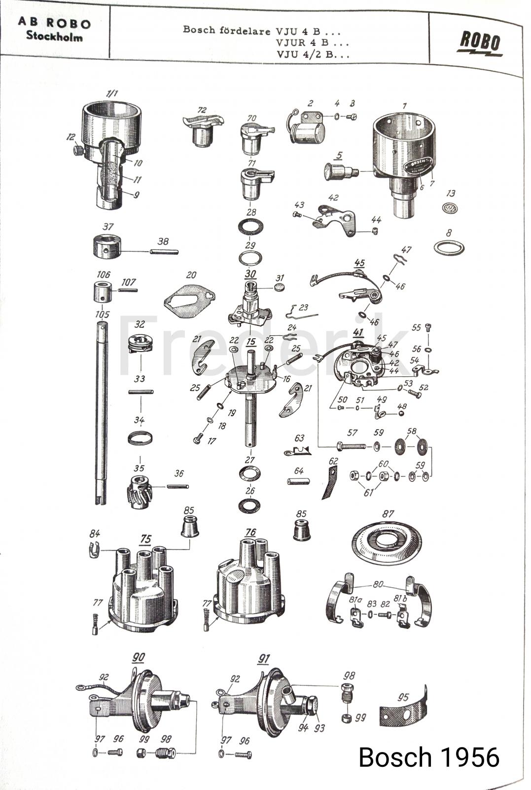 Gallery Bosch distributor parts diagram