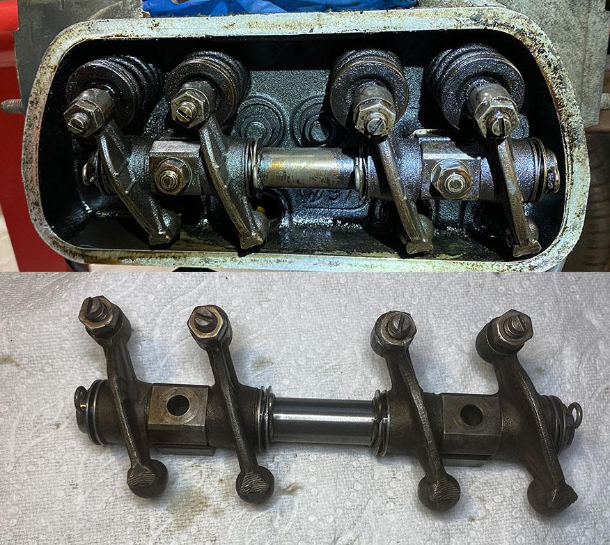 Gallery rocker arm assembly cleaned