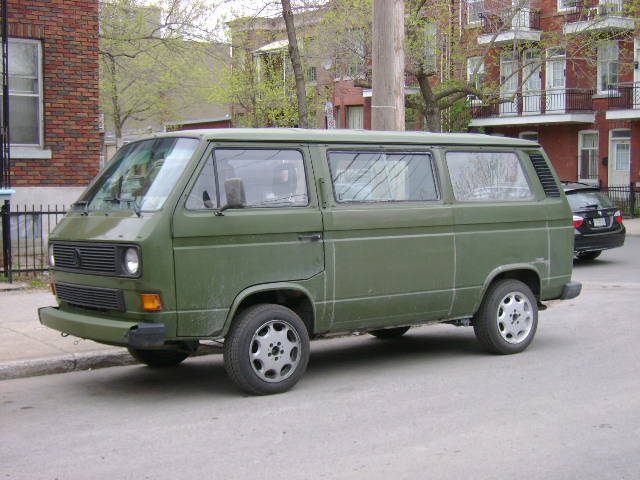 olive green van