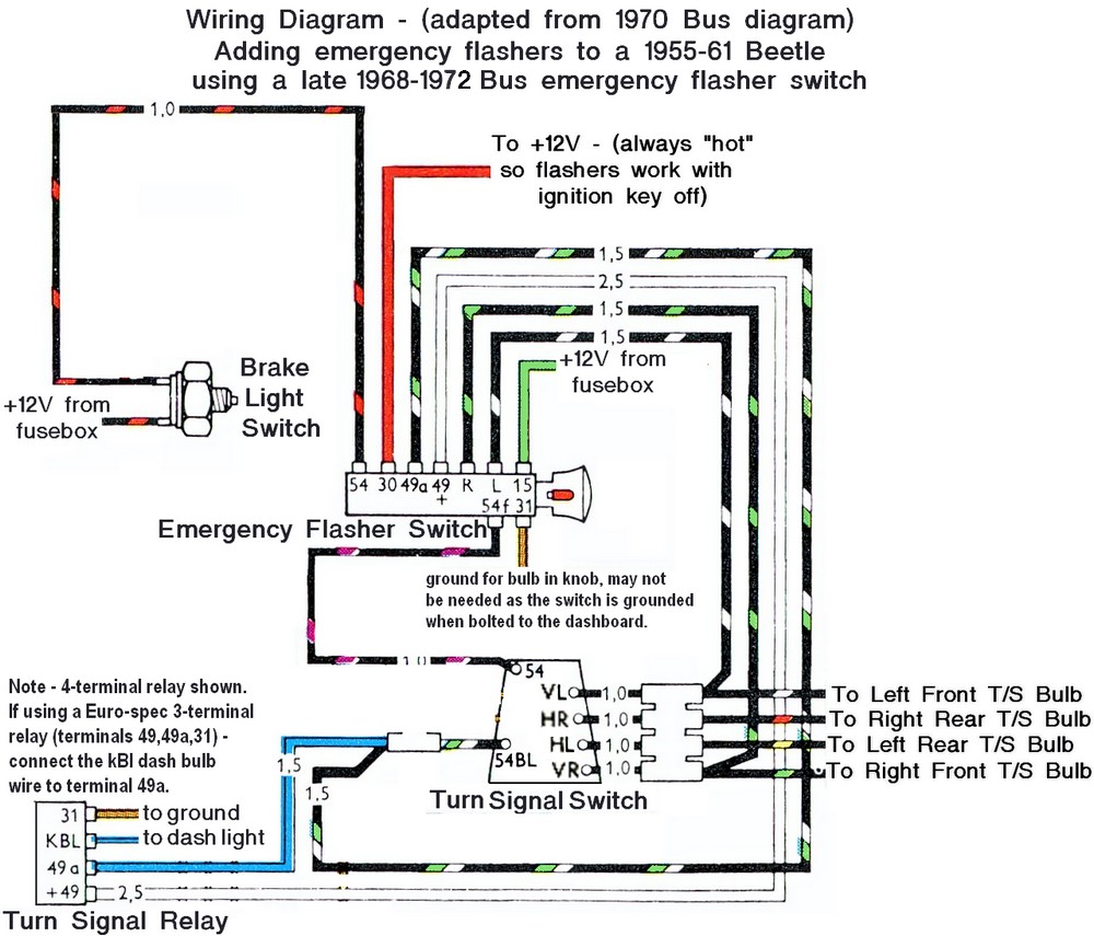 Autosportswiring: 1969 Vw Beetle Turn Signal Wiring Diagram