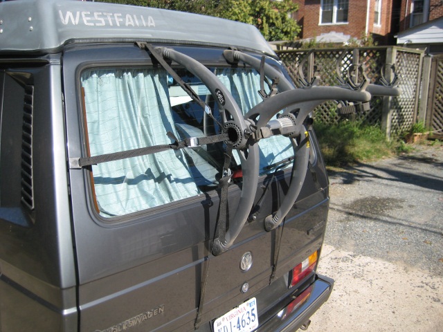 inside van bike rack