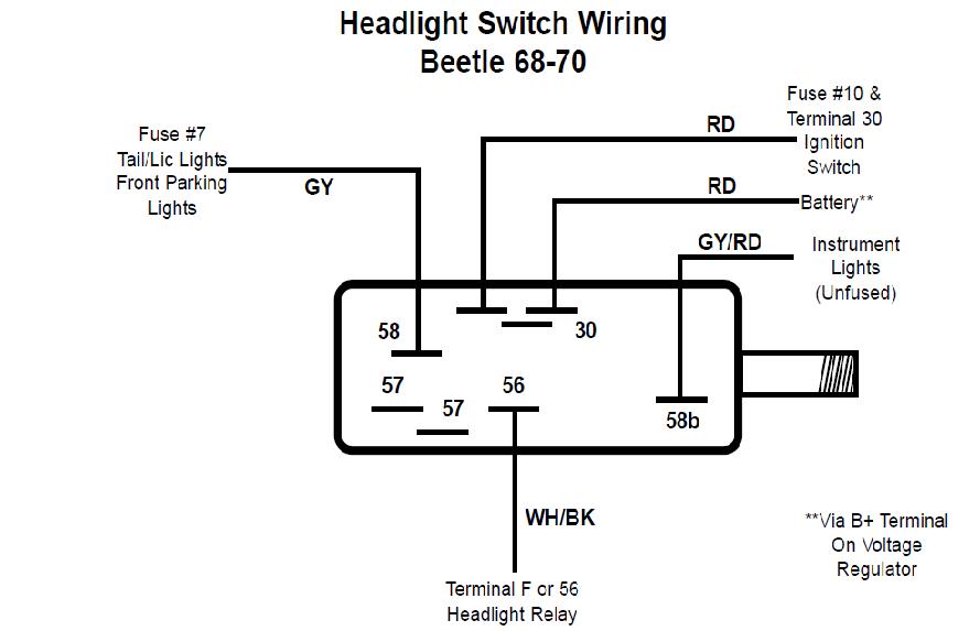 1970 Vw Beetle Ignition Switch Wiring Diagram from www.thesamba.com