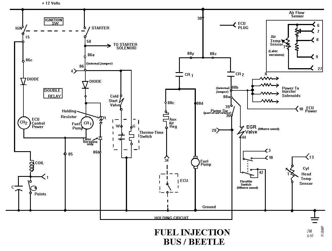 Schematic Fuel Injector Wiring Diagram from www.thesamba.com