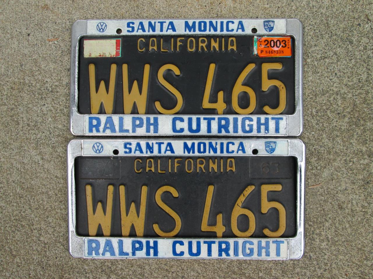 Thesamba Com Gallery Ralph Cutright Santa Monica California Ralph Cutright Santa Monica California Dealership License Plate Frames