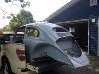 54 bug body back from blasting and priming on its new perch.