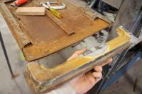 Treasure chest door rust repair