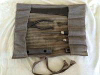 Zwitter and 1953 fishbone tool roll bag with tools