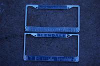 Paired license plate frames