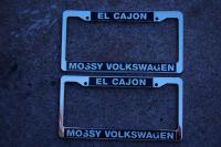 Paired license plate frames