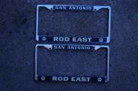 Paired license plate frames