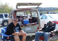 tailgating in Crusty Bob 1971 Bay