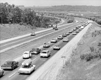 Traffic on the 401 circa 1960