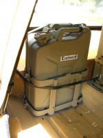 Photos of Jerrycan install, behind Thing rear seats