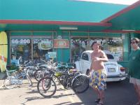 Kawika in front of the Bikes