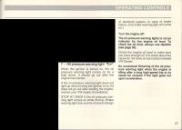 Vanagon oil warning light text in 85 Owner's Manual