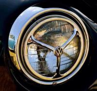 Classic beetle headlight coever with center emblem