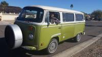 1978 vw bus bay with Oldsmobile 215 v8