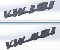 181 VS 481 VW Badge in CAD