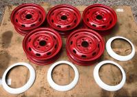 Powdercoated stock steelies and Deano rings...