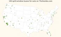 USA Map of Split Buses for Sale 14Sep17