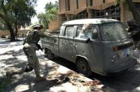 Army smashes an Iraq Double cab