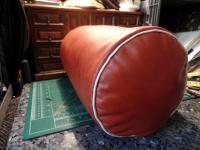Custom hand-made leather pillows for the rear seat.