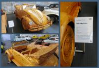 Wooden 1999 Bug at the Stiftung AutoMuseum Volkswagen in Wolfsburg, Germany