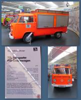 1979 Bay-Window bus emergency vehicle at the Stiftung AutoMuseum Volkswagen in Wolfsburg, Germany