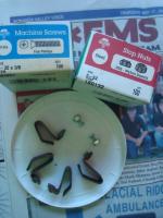 Screws and nuts used for hubcap clips