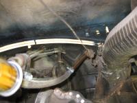 Fuel line routing from fuel pump to dual carbs: Which way?
