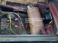 using rear defrost relay as hard start relay