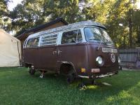 70 Westfalia “Champagne” Up on Jacks after a wash