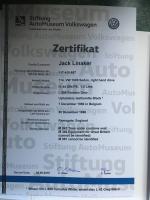 VW Birth Certificate 1967